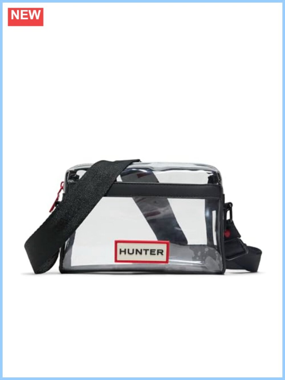 Clear Crossbody Camera Bag Removable Strap Zipper Pockets